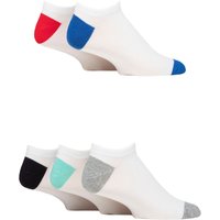 Mens Pair SOCKSHOP Wildfeet Bamboo Trainer Socks White Grey Heel & Toe – Mens